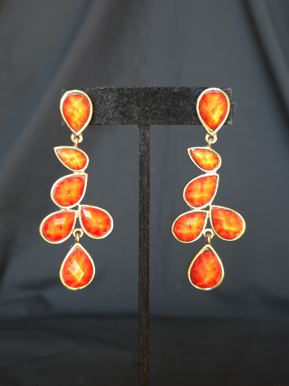 Amrita Singh 18KGP 'Sunset' Dangle Earrings Coral Haze